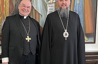 Bischof Dr. Bertram Meier mit dem Metropolit Epiphanius (Orthodoxe Kirche der Ukraine)