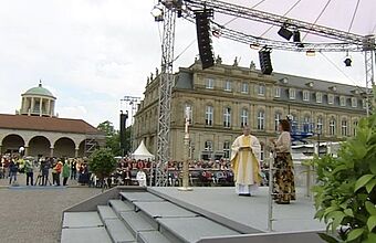 Die Dialogpredigt von Bischof Dr. Georg Bätzing und Dr. Katrin Brockmöller im Abschlussgottesdienst des 102. Katholikentages 2022