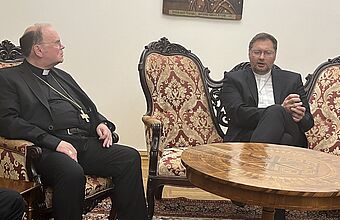 Bischof Meier im Gespräch mit dem Apostolischen Nuntius, Erzbischof Visvaldas Kulbokas